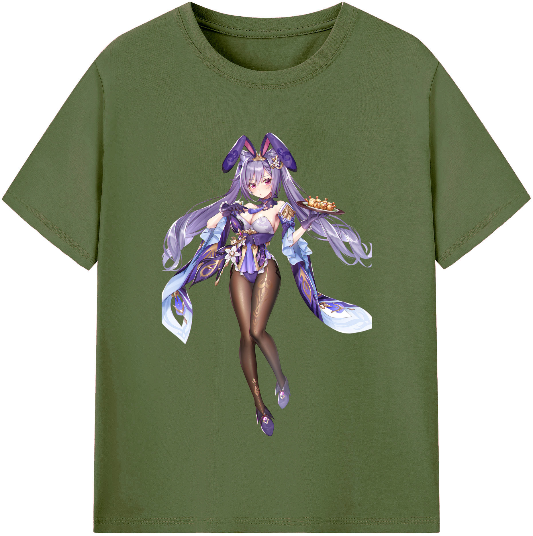 げんし神 刻晴 こくせい genshin Kokusei 綿100％半袖Tシャツ（フロントプリント）
